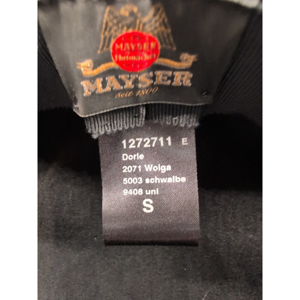 Vintage Mayser 100% Wool Dorie Size Small Black Bowler Hat - Picture 6 of 6